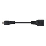 Cabo USB 2.0 Nanocable MicroUSB Macho - USB Fêmea/15cm/Preto
