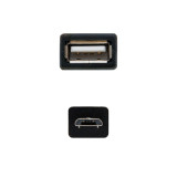 Cabo USB 2.0 Nanocable MicroUSB Macho - USB Fêmea/15cm/Preto