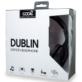 Auscultadores estéreo COOL Dublin Office com microfone preto