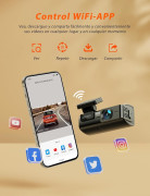 Mini Camara Para Carro 1440P Front Dashcam com aplicativo
