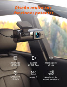 Mini Camara Para Carro 1440P Front Dashcam com aplicativo