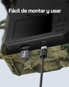 Camara de Caça solar 4K 48MP fototrampilha IP66 impermeável