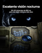 Camara de Caça solar 4K 48MP fototrampilha IP66 impermeável