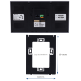 Kit Videoporteiro Linux 2 Fios e Wi-Fi | Placa e monitor IPS