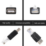 Conversor USB-A fêmea para rede RJ45/utp macho