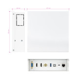 Caixa multimídia VGA+2HDMI+JACK+USB-C+USB-B+USB-A+RJ