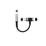 CABO ADAPT.USB-C/M - AUDIO 3.5/F+USB/F 3A 10CM Nanocable
