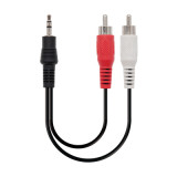 CABO AUDIO ESTEREO, JACK/M-2XRCA/M, PRETO, 1.5 M Nanocable