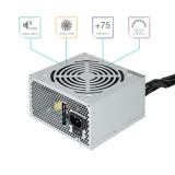 FONTE ALIMENTAÇAO ATX 500W PFC ATIVO, PRATEADA TOOQ
