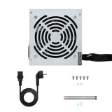 FONTE ALIMENTAÇAO ATX 500W PFC ATIVO, PRATEADA TOOQ