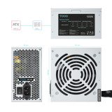 FONTE ALIMENTAÇAO ATX 500W PFC ATIVO, PRATEADA TOOQ