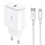 Carregador-(PD)-USB-C-COOL-(25-W)-Branco+Cabo-Lightning