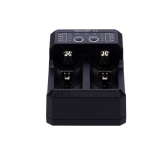 Carregador universal p/pilhas Li-Ion, Ni-Mh, Ni-Cd