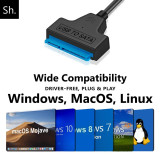 Cabo/Adaptador SATA 2.5 p/USB 3.0 HDD 2,5', SSD 2,5'