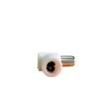 Ficha RF macho Blindada Curva Branca