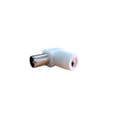 Ficha RF macho Blindada Curva Branca