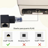Adaptador RJ45 Cat6 Macho/Femea Curvo preto