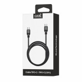Cabo USB COOL TYPE-C a TYPE-C/usb-c (1.2 met.) Preto 3A