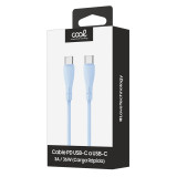 Cabo USB COOL Silicone Tipo C p/Tipo C (usb-c) Azul 1 mt