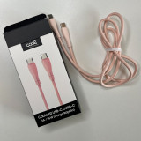 Cabo USB COOL Silicone Tipo C p/Tipo C (usb-c) Rosa 1 mt