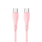 Cabo USB COOL Silicone Tipo C p/Tipo C (usb-c) Rosa 1 mt