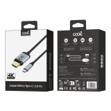 Cabo HDMI p/Tipo-C Audio-Vídeo Univ.(1,8 m) Ultra 4K COOL