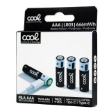 Pilhas Alcalinas Recarregaveis COOL AAA LR03 (Un)